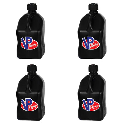 VP Racing Motorsport 5.5 Gal Square Plastic Utility Jugs, Black (4 Pack)