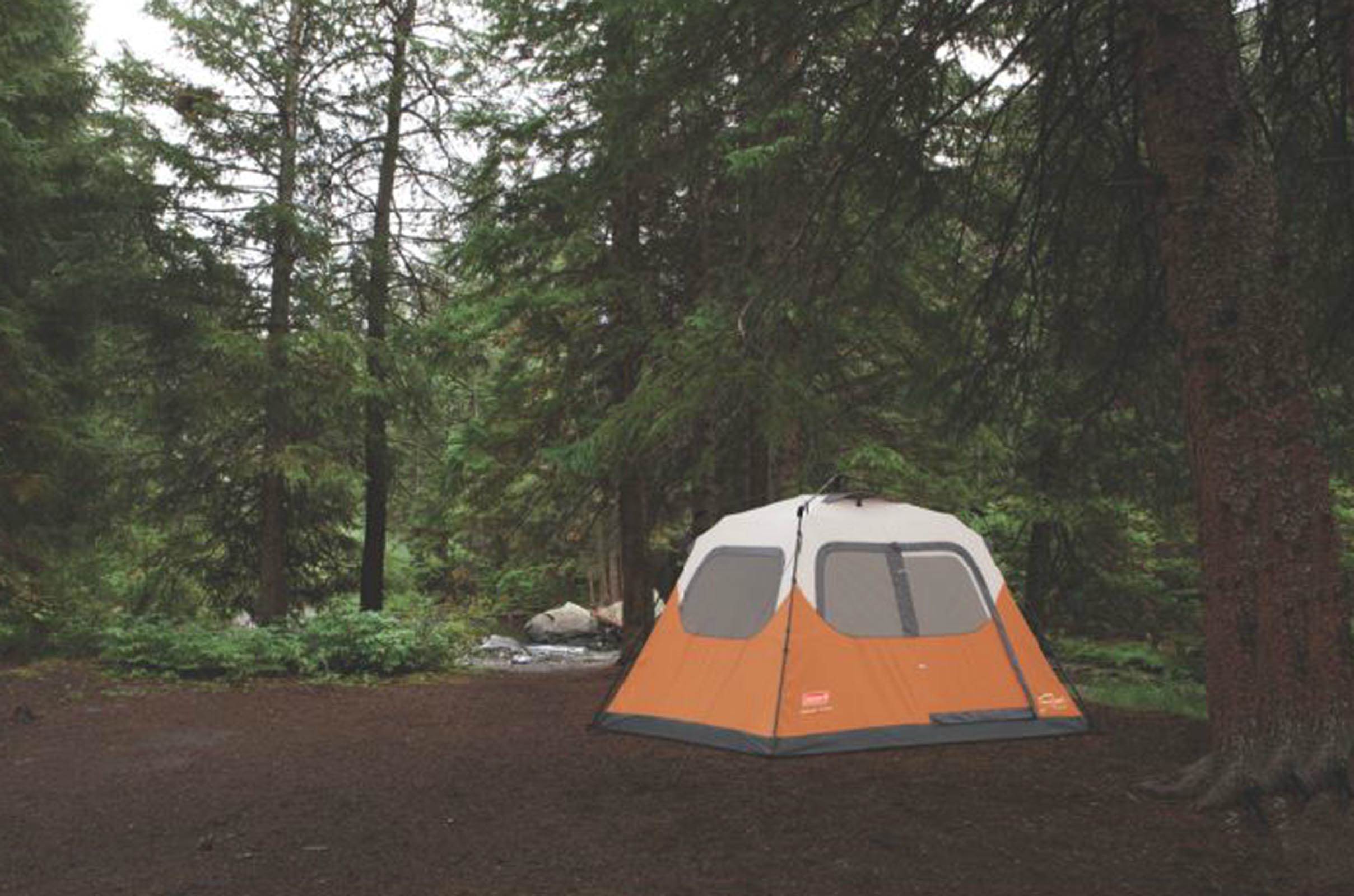Coleman Outdoor 6 Person Camping Instant Tent and Uriah Products Wheeled Cooler