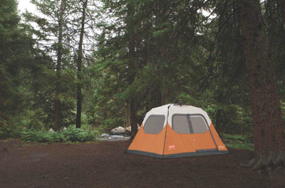 Coleman Outdoor 6 Person Camping Instant Tent and Uriah Products Wheeled Cooler