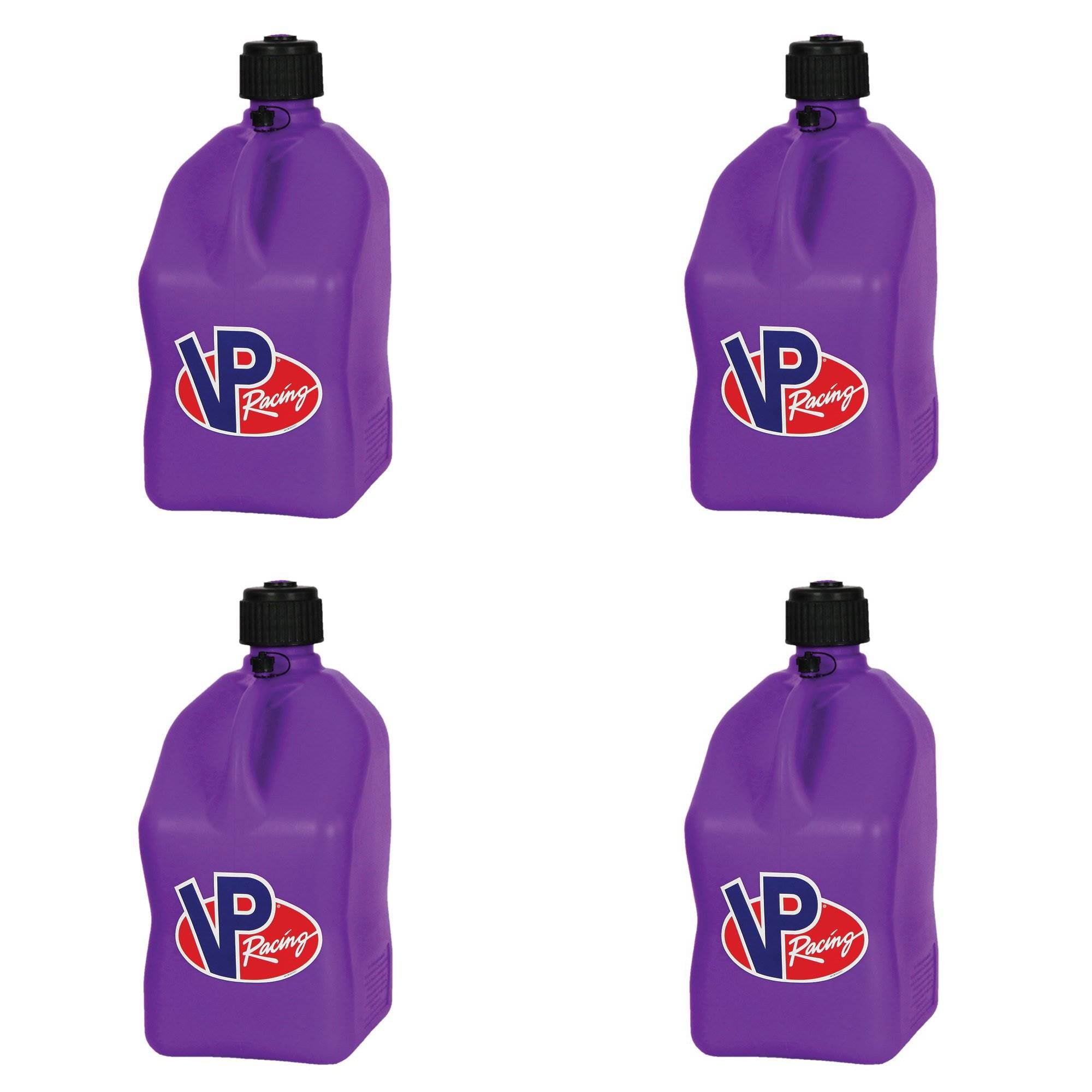 VP Racing 5.5 Gal Square Plastic Utility Jugs, Purple (4 Pack)