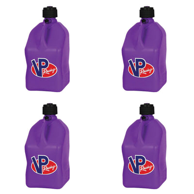 VP Racing 5.5 Gal Square Plastic Utility Jugs, Purple (4 Pack)