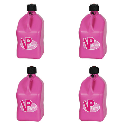 VP Racing 5 Gallon Motorsport Racing Liquid Utility Jug Can, Pink (4 Pack)