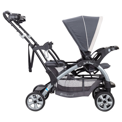 Baby Trend Sit N' Stand Easy Fold Travel Toddler/Baby Double Stroller, Magnolia - VMInnovations