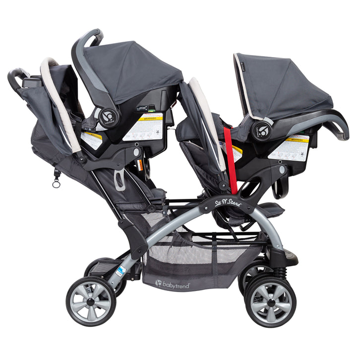 Baby Trend Sit N' Stand Easy Fold Twin Double Infant Toddler Stroller (Open Box)