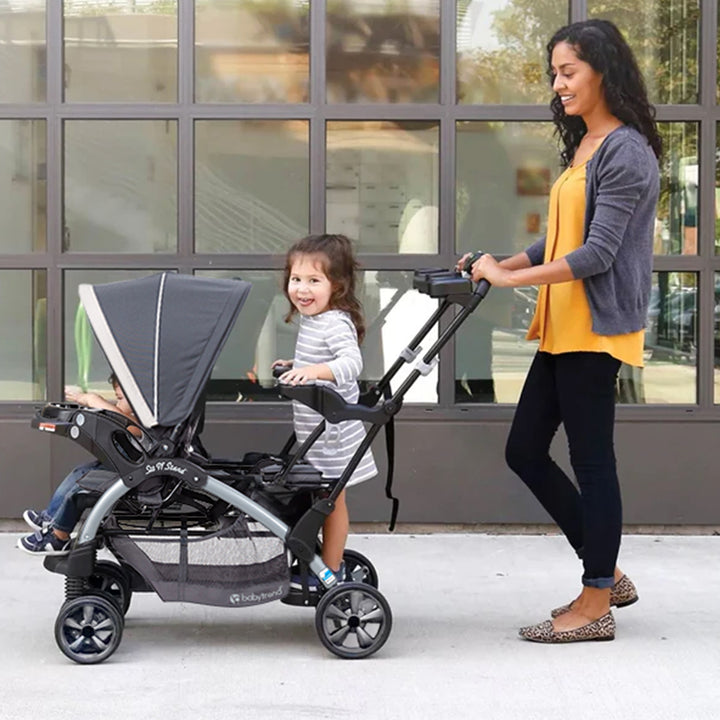 Baby Trend Sit N' Stand Easy Fold Twin Double Infant Toddler Stroller (Open Box)
