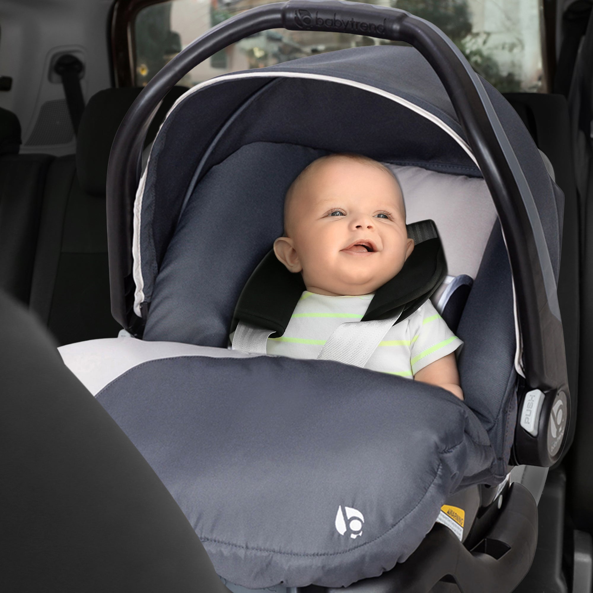 Baby Trend Ally Newborn Baby Infant Car Seat Travel System w/Cover,Gray Magnolia - VMInnovations