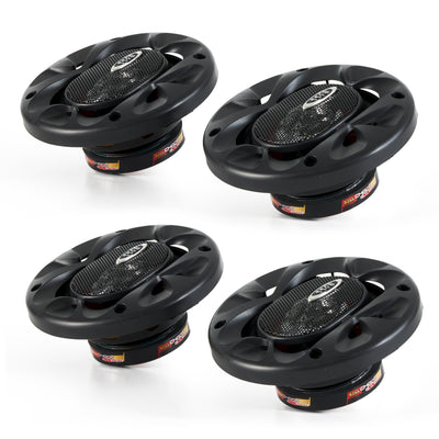 BOSS CH4220 4" 2-Way 400W Car Audio Coaxial Speakers Stereo Red 4 Ohm