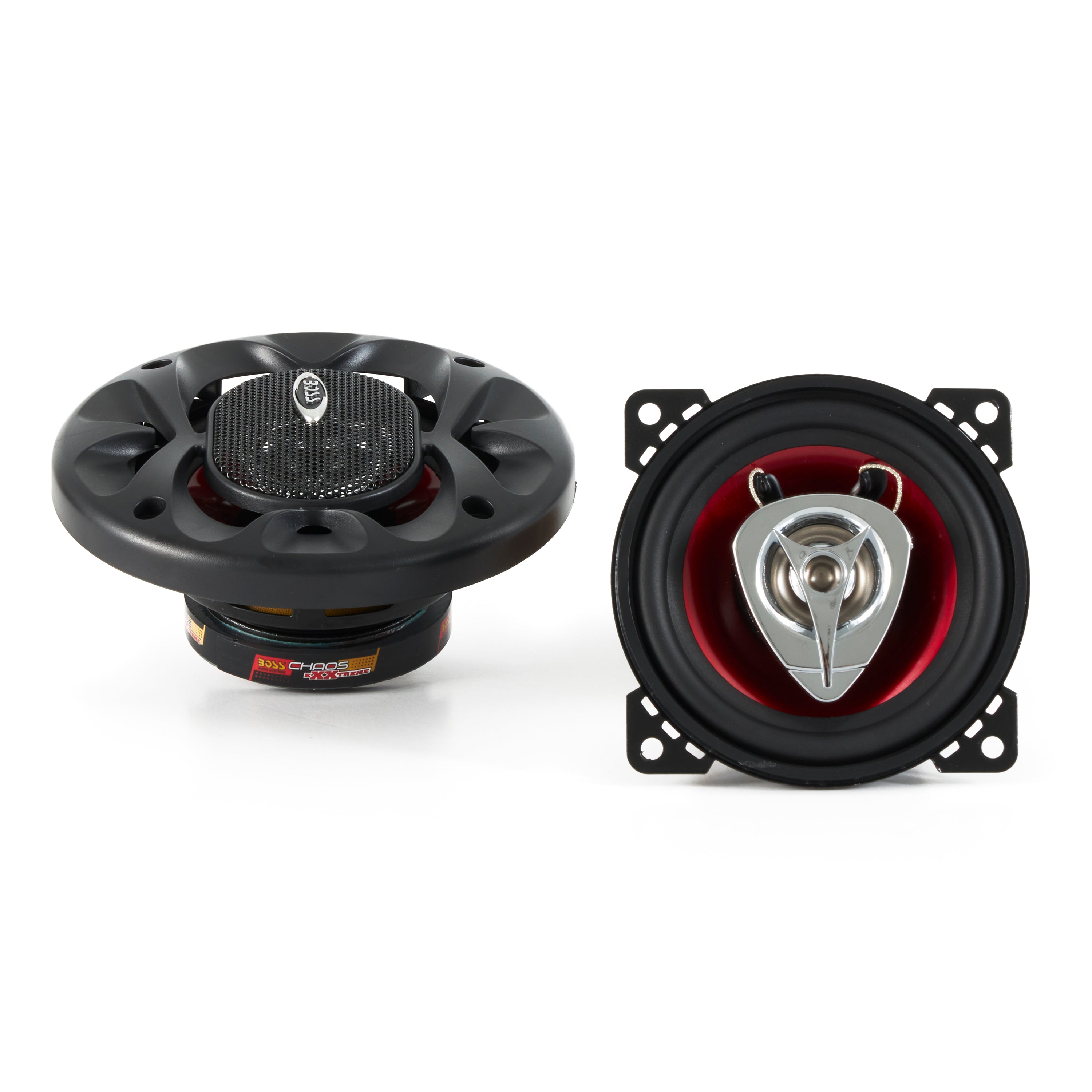 16) 2) New BOSS CH4220 4" 200W 2-Way Car Audio Coaxial Speakers Stereo Red PAIR