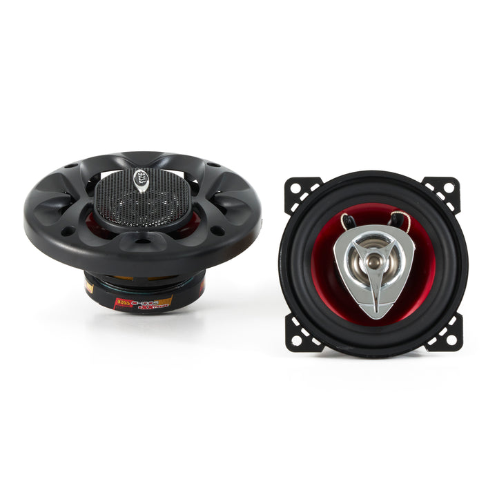 BOSS CH4220 4" 200W 2-Way Car Audio Coaxial Speakers Stereo Red PAIR