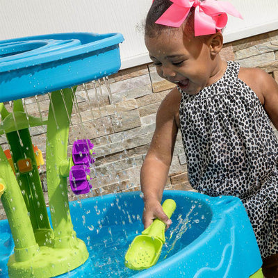 Step2 Durable Plastic Outdoor Toddler Summer Showers Splash Tower Water Table