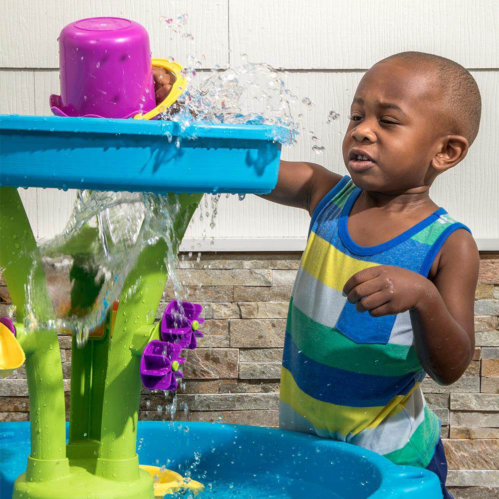 Step2 Durable Plastic Toddler Summer Showers Splash Tower Water Table (Open Box) - VMInnovations