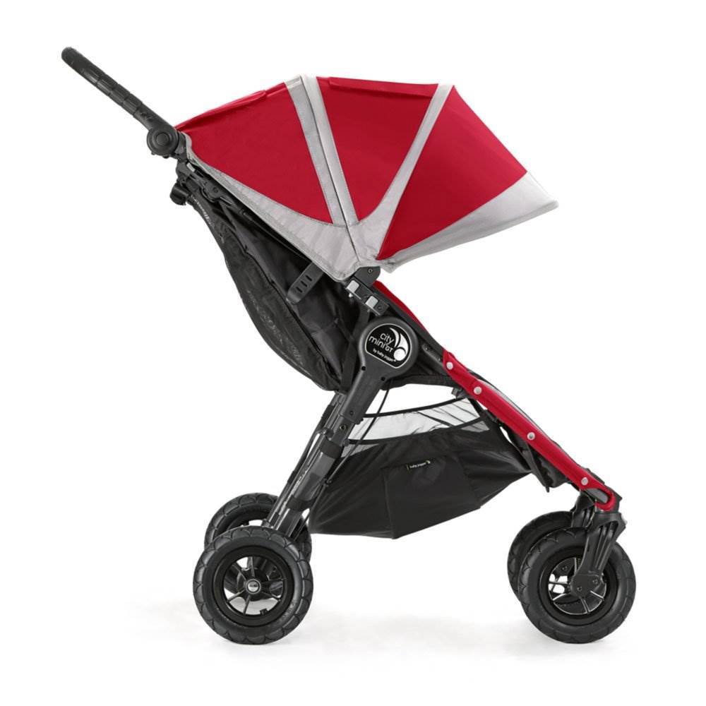 Baby Jogger City Mini GT Double Stroller with All Terrain Wheels, Crimson/Gray