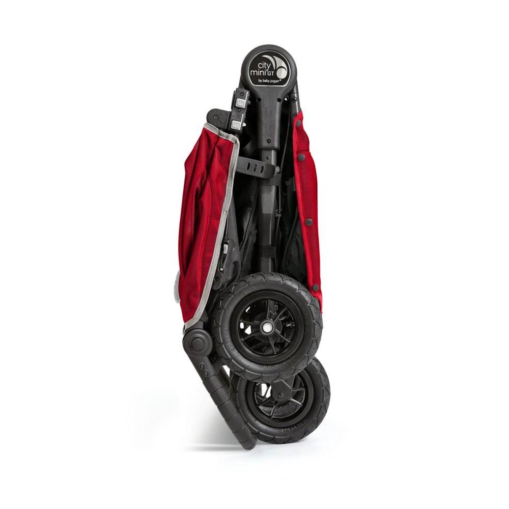 Baby Jogger City Mini GT Double Stroller with All Terrain Wheels, Crimson/Gray