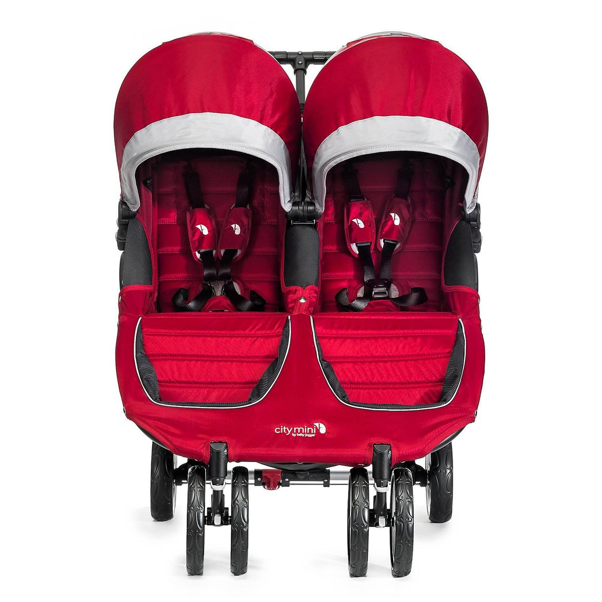 Baby Jogger City Mini Double Lightweight Folding Front Facing Stroller, Crimson