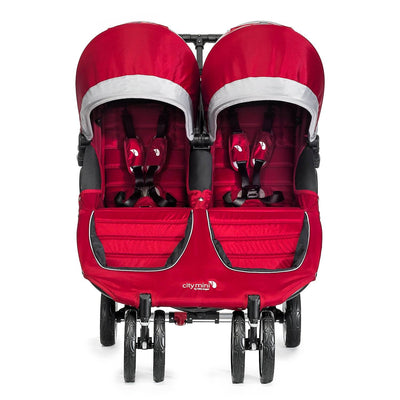 Baby Jogger City Mini Double Lightweight Folding Front Facing Stroller, Crimson