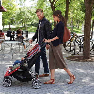 Baby Jogger City Mini Double Lightweight Folding Front Facing Stroller, Crimson
