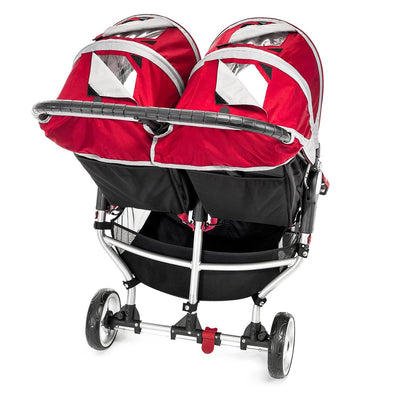 Baby Jogger City Mini Double Lightweight Folding Front Facing Stroller, Crimson