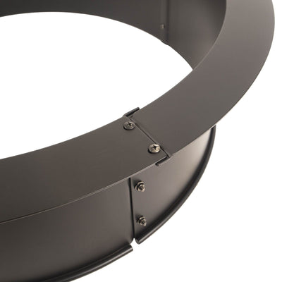 Pleasant Hearth Solid Steel 28" Garden and Patio Round Fire Pit Ring (Open Box)