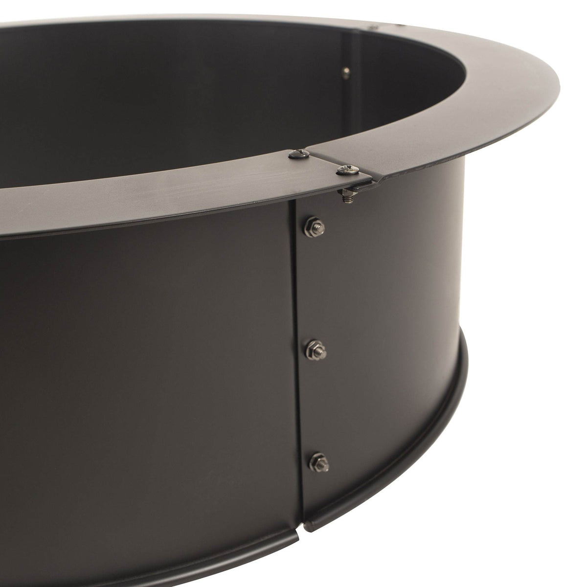 Pleasant Hearth Solid Steel 28" Garden and Patio Round Fire Pit Ring (Open Box)