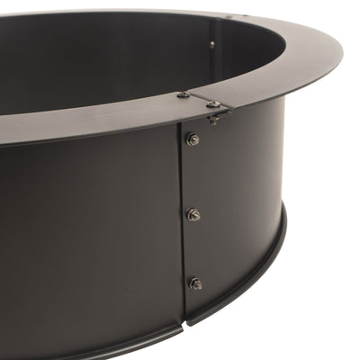 Pleasant Hearth Solid Steel 28" Garden and Patio Round Fire Pit Ring (Open Box)