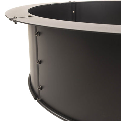 Pleasant Hearth Solid Steel 28" Garden and Patio Round Fire Pit Ring (Open Box)