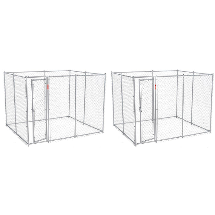 Lucky Dog 10 x 5 x 6" Heavy Duty Outdoor Chain Link Dog House Kennel (2 Pack)