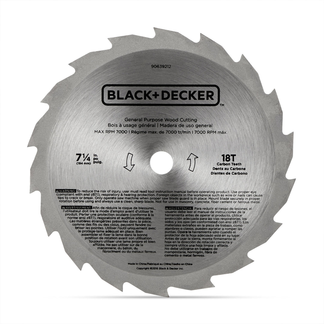 Black and Decker 13 Amp 7 1/4 Inch Corded Circular Saw w/ Laser Guide (Open Box)