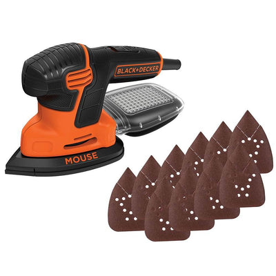 Black & Decker Mouse Corded Compact Detail Sander with Sand Paper (Open Box) - VMInnovations