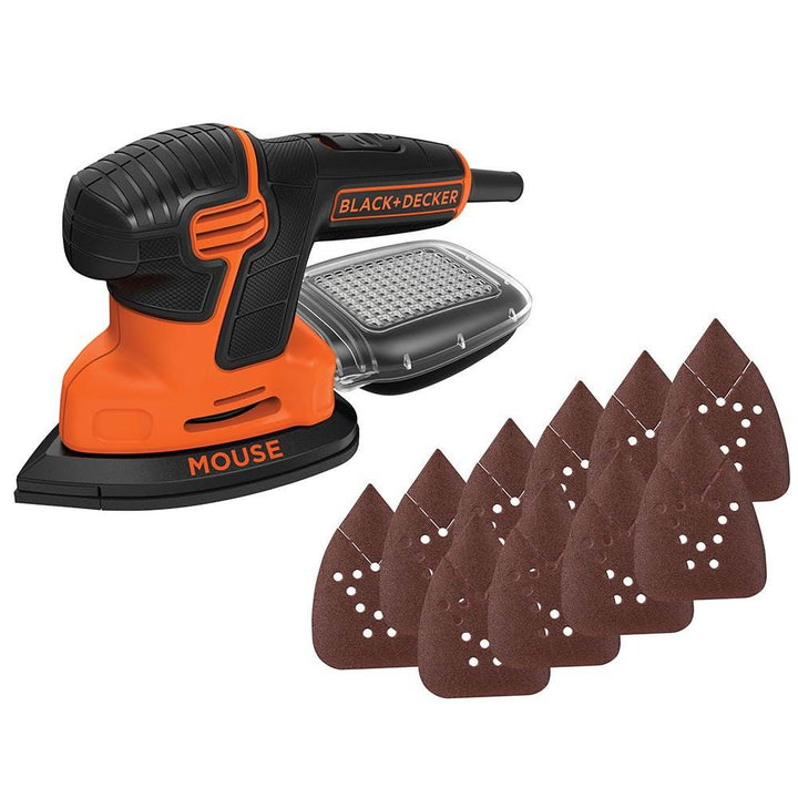 Black & Decker Mouse Corded Compact Detail Sander with Sand Paper (Open Box)