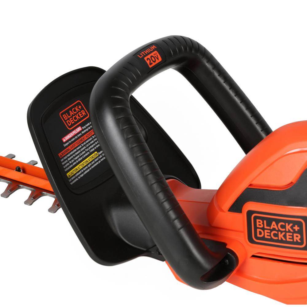 Black and Decker 22 Inch 20 Volt Lithium Ion Battery Powered Hedge Trimmer
