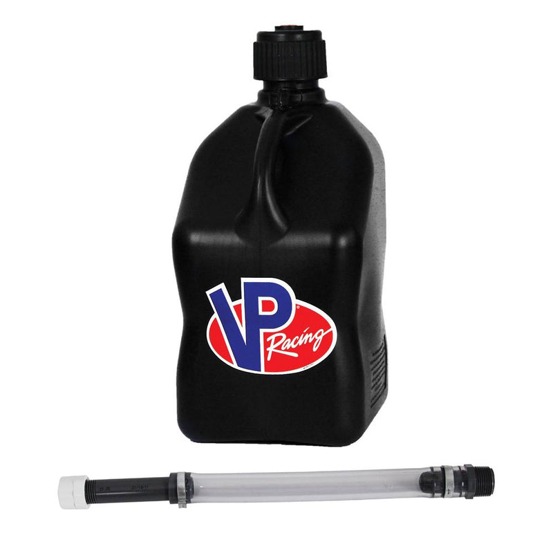 VP Racing 5.5 Gallon Motorsport Plastic Utility Jug and 14 In Hose, Black