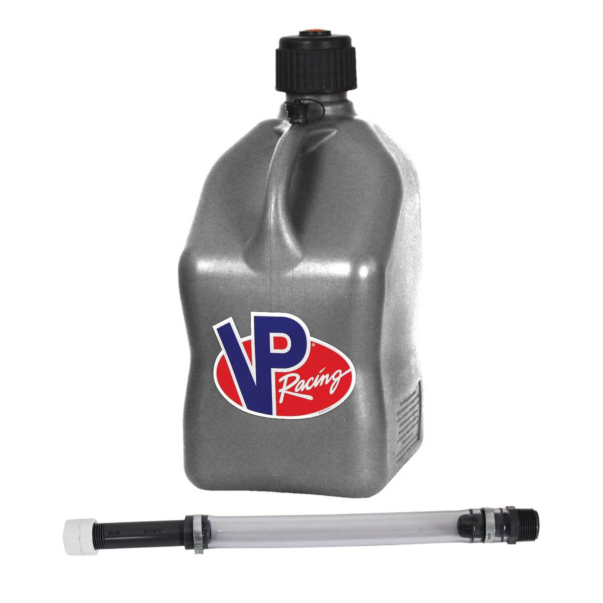 VP Racing 5.5 Gallon Utility Jug and 14 In Filler Hose, Silver