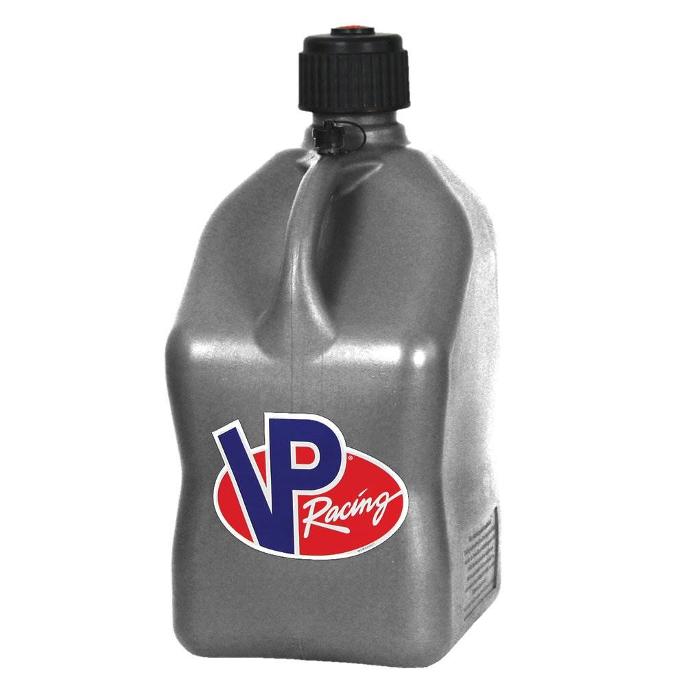 VP Racing Fuels 5.5 Gallon Utility Jugs w/ Deluxe Filler Hoses, Silver (4 Pack)