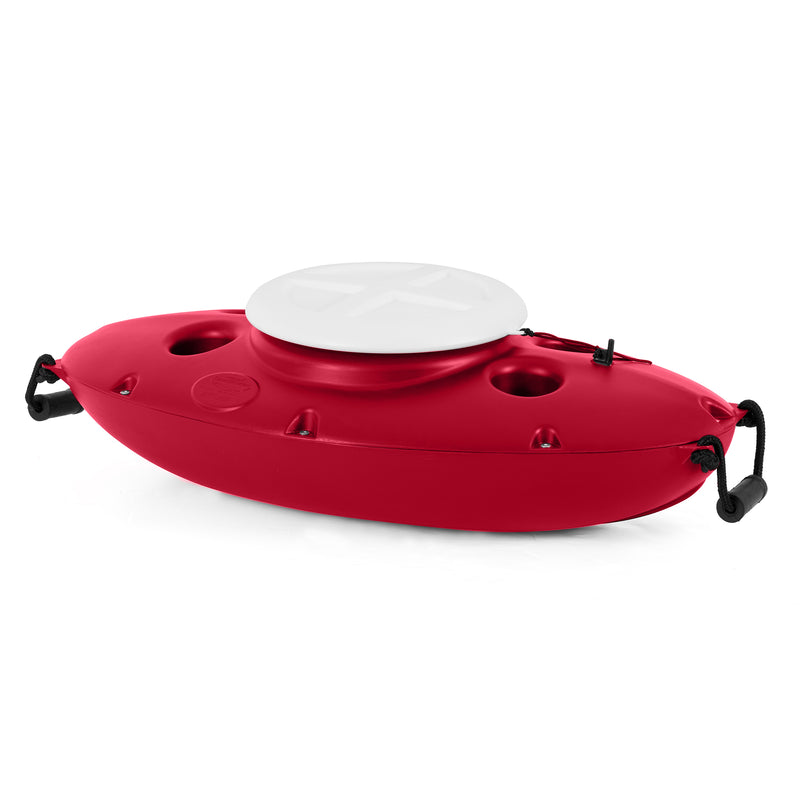 CreekKooler Floating Insulated 30 Quart Kayak Beverage Cooler, Red (Damaged)
