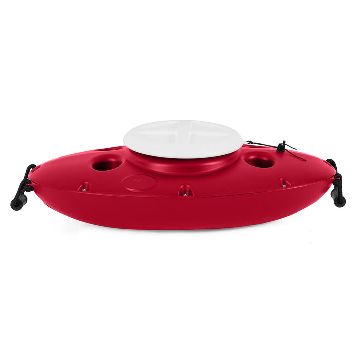 CreekKooler 30 Quart Floating Insulated Beverage Cooler Pull Behind Kayak, Red