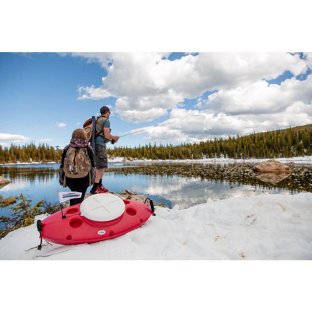 CreekKooler Floating Insulated 30 Quart Kayak Beverage Cooler, Red (Used)