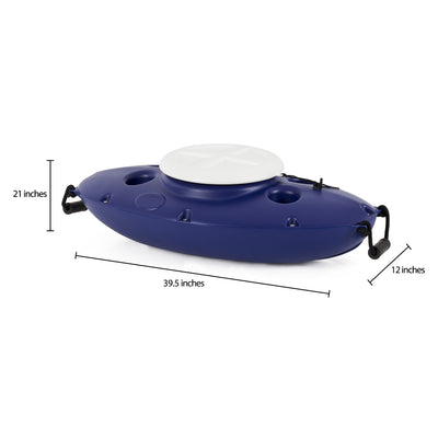 CreekKooler Floating Insulated 30 Quart Kayak Beverage Cooler, Blue (Open Box) - VMInnovations