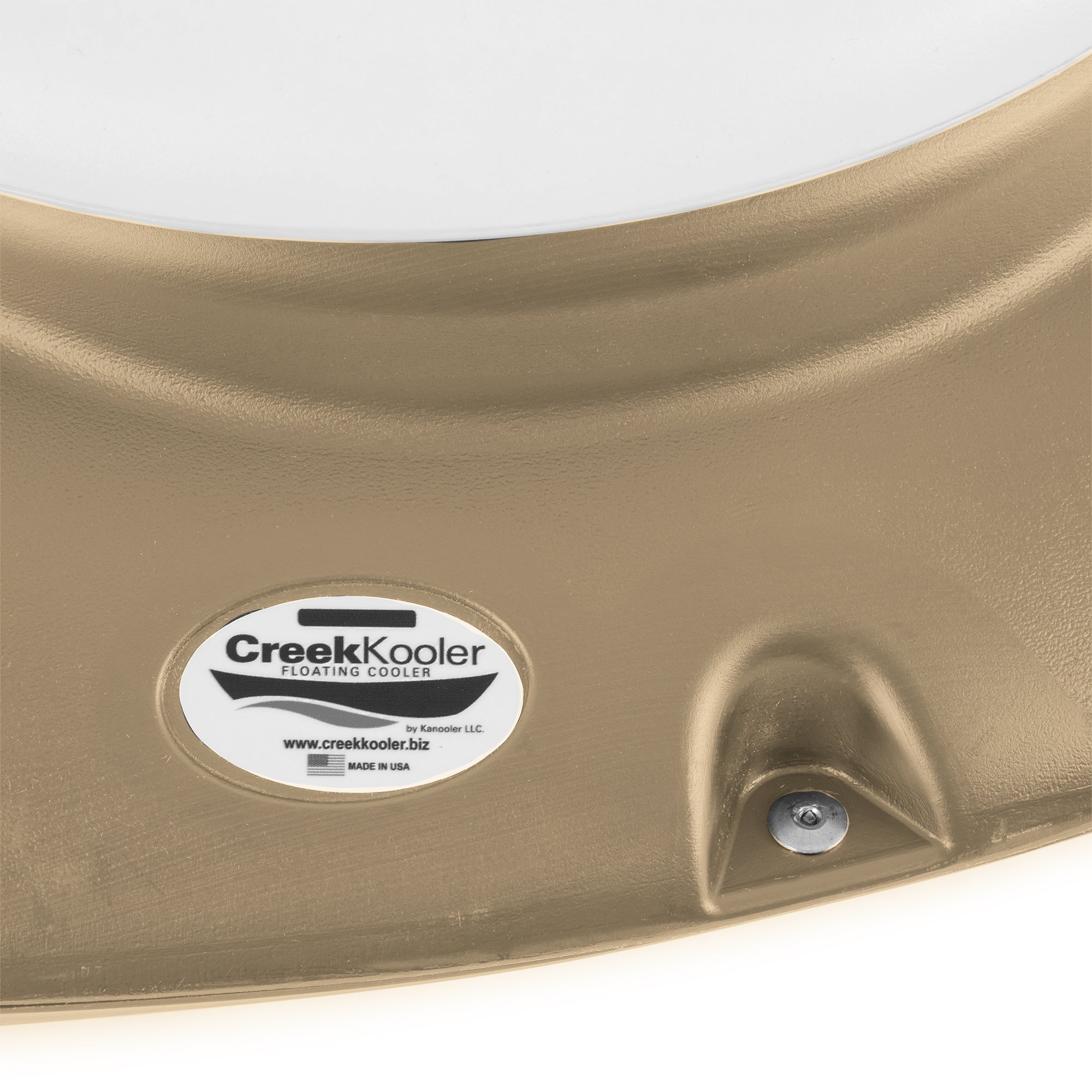 CreekKooler 30 Quart Floating Insulated Beverage Cooler Pull Behind Kayak, Tan - VMInnovations