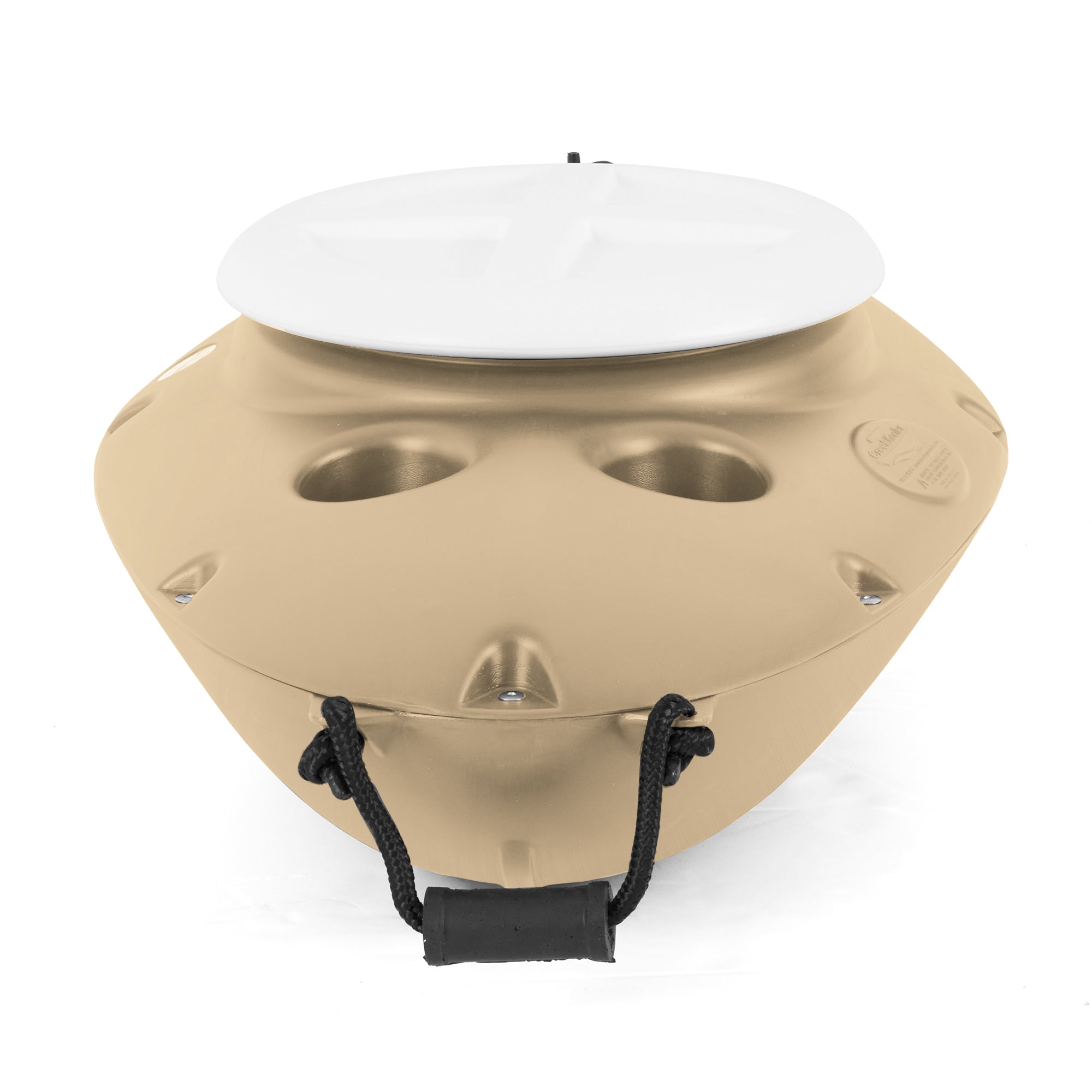 CreekKooler 30 Quart Floating Insulated Beverage Cooler Pull Behind Kayak, Tan - VMInnovations