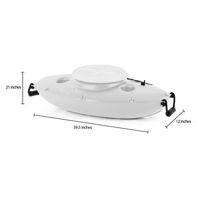 CreekKooler Kayak River Floating Beverage & Food Storing Cooler White (Open Box)