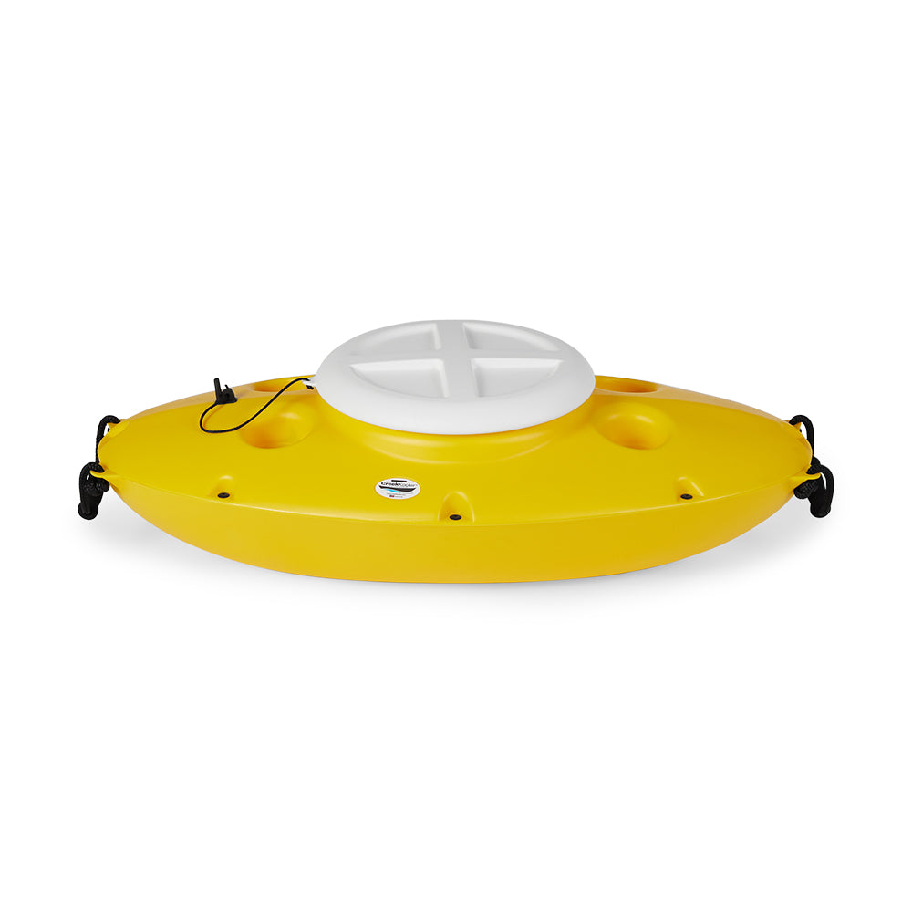 CreekKooler 30 Qt Floating Insulated Beverage Kayak Yellow Cooler w/ 8' Rope - VMInnovations