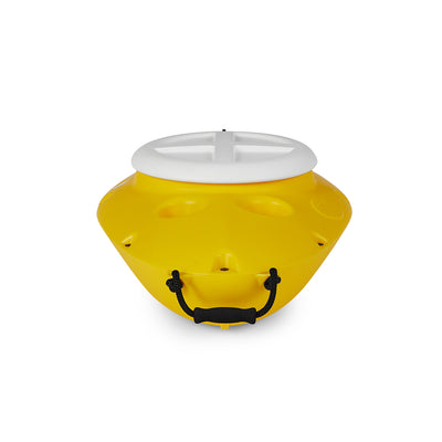 CreekKooler 30 Qt Floating Insulated Beverage Kayak Yellow Cooler w/ 8' Rope - VMInnovations
