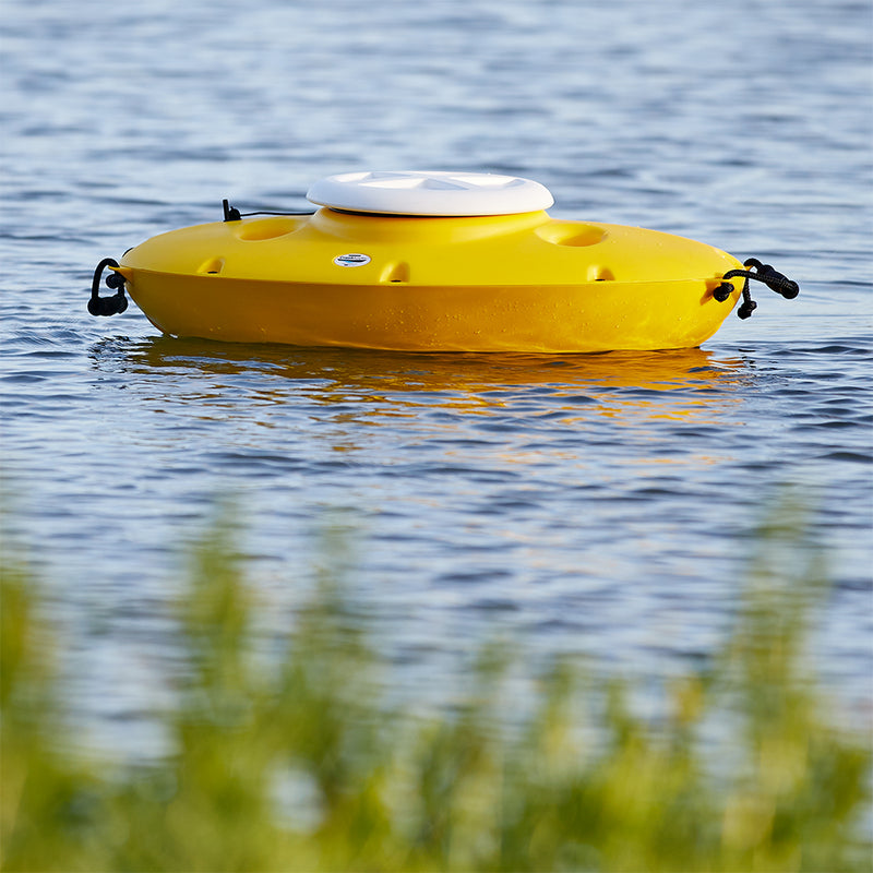 CreekKooler 30 Qt Floating Insulated Beverage Kayak Yellow Cooler w/ 8&