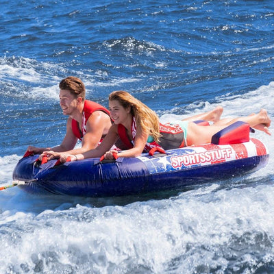 SportsStuff Stars & Stripes 2 Rider Towable Inflatable Tube Nylon Cover (Used)