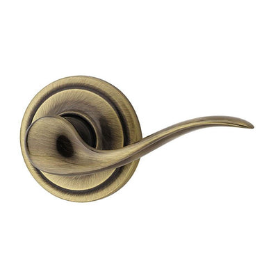 Kwikset Tustin Reversible Hall and Closet Lever Handle, Antique Brass (5 Pack)