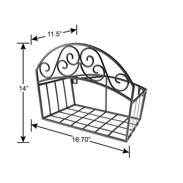 Liberty Garden 125 Foot Garden Hose Butler with Shelf, Black (Open Box)