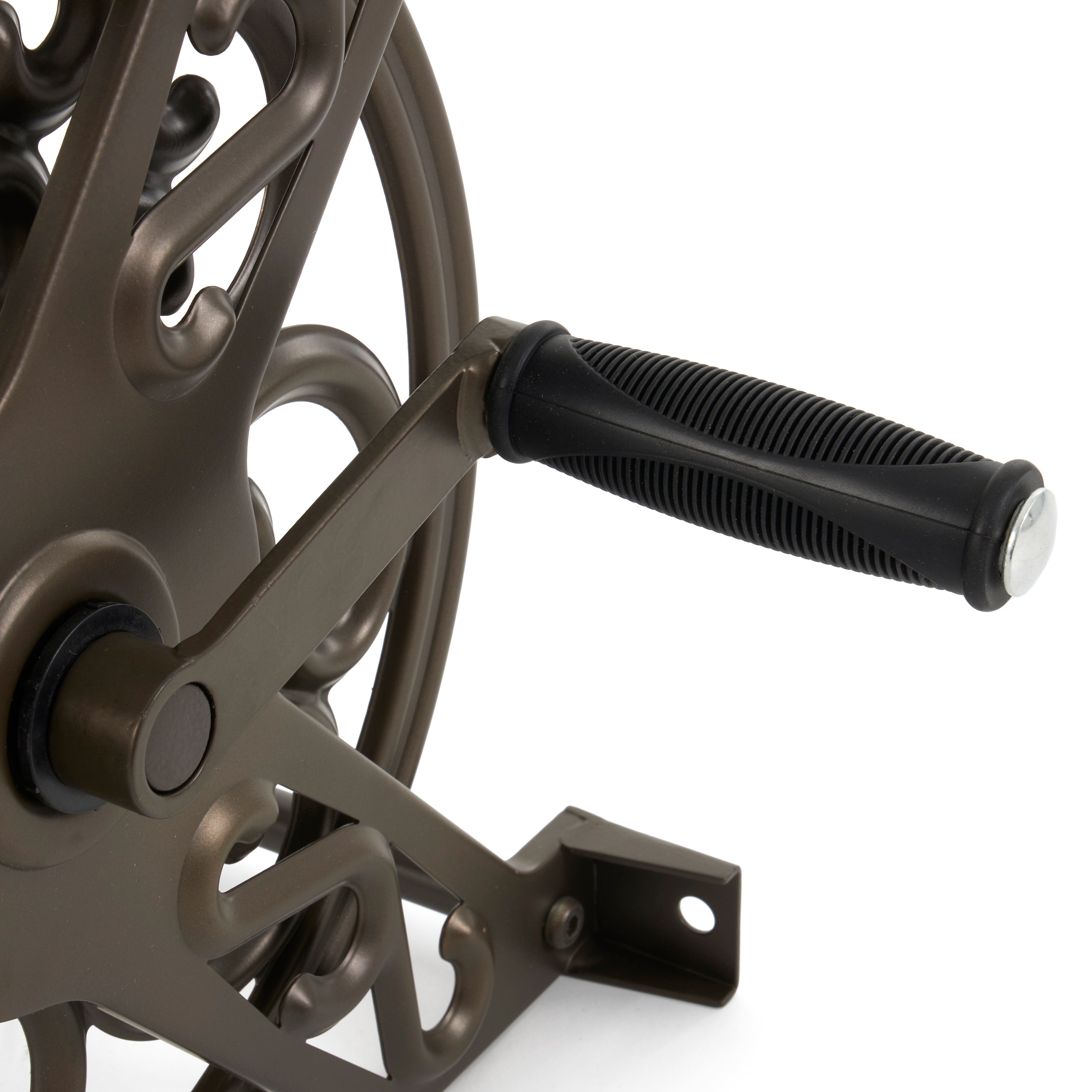 Liberty Garden Decorative Steel Wall Mounted 125' Hose Reel, Bronze (Open Box) - VMInnovations