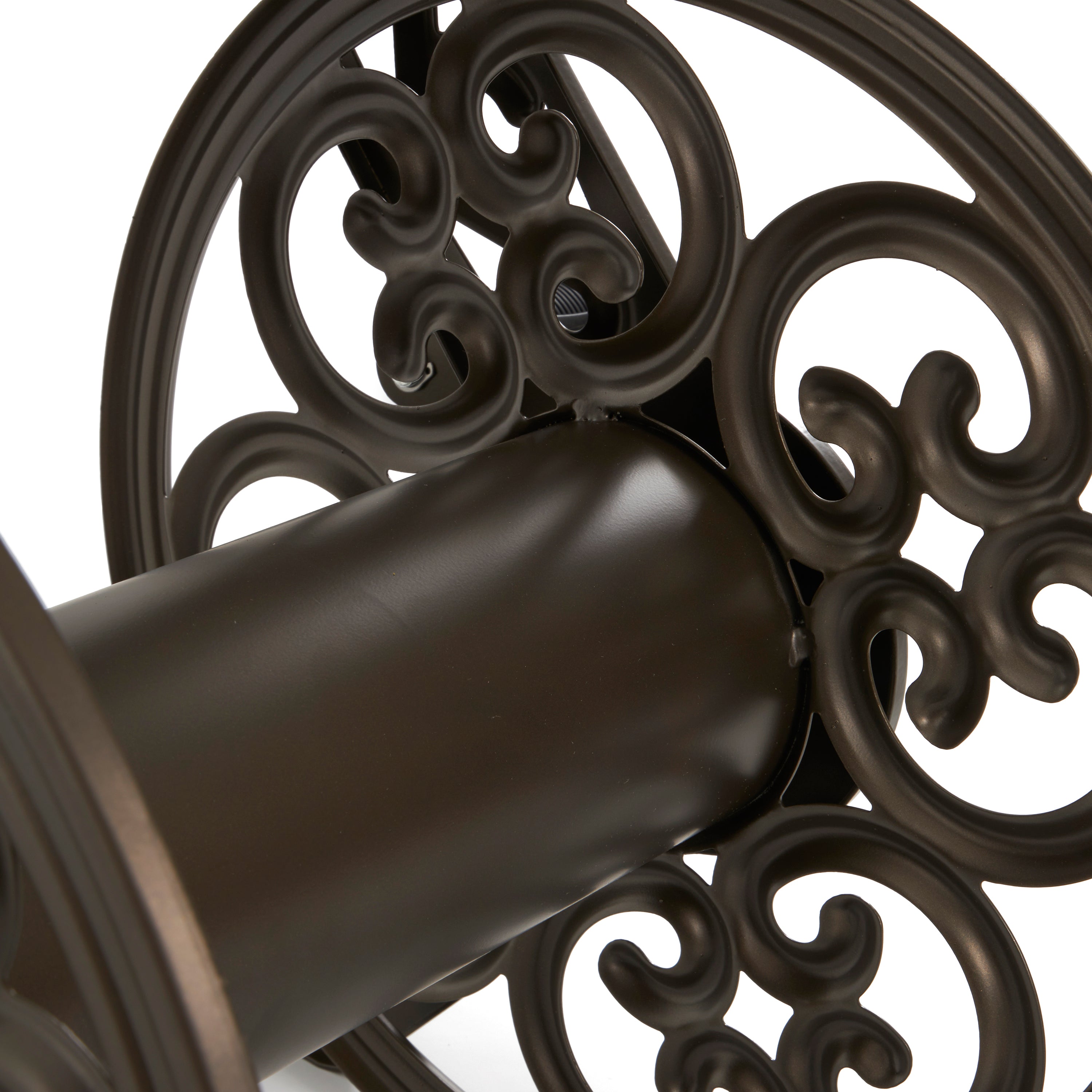 Liberty Garden Decorative Steel Wall Mounted 125' Hose Reel, Bronze (Open Box) - VMInnovations
