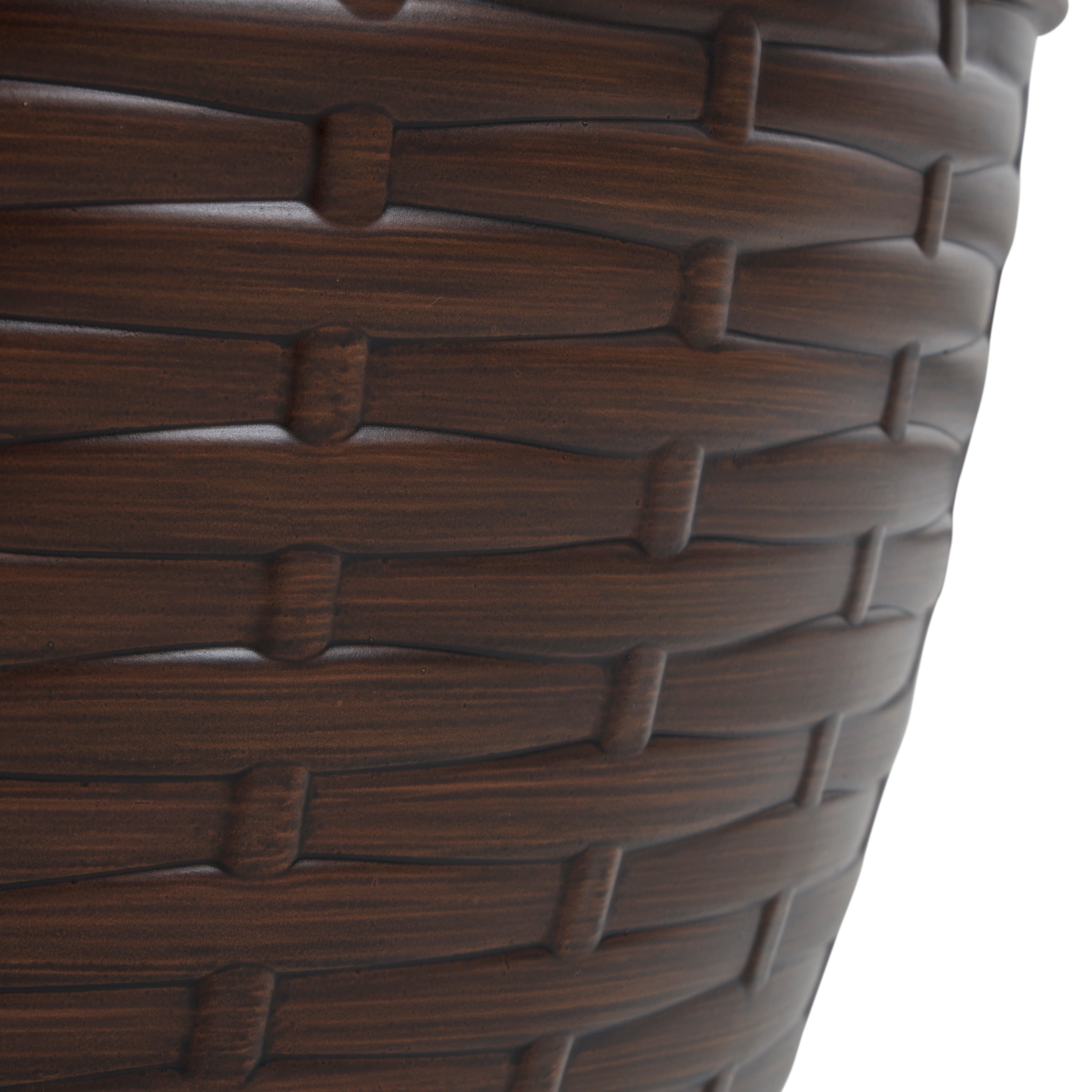 Liberty Garden 100 Foot Wicker Water Hose Storage Pot, Bronze (Open Box) - VMInnovations