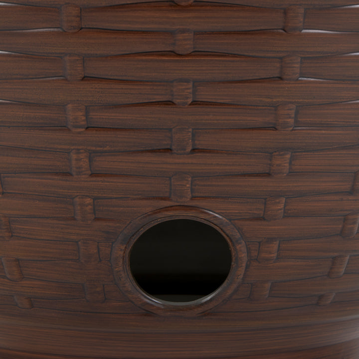 Liberty Garden 100 Foot Wicker Water Hose Storage Pot, Bronze (Open Box) - VMInnovations